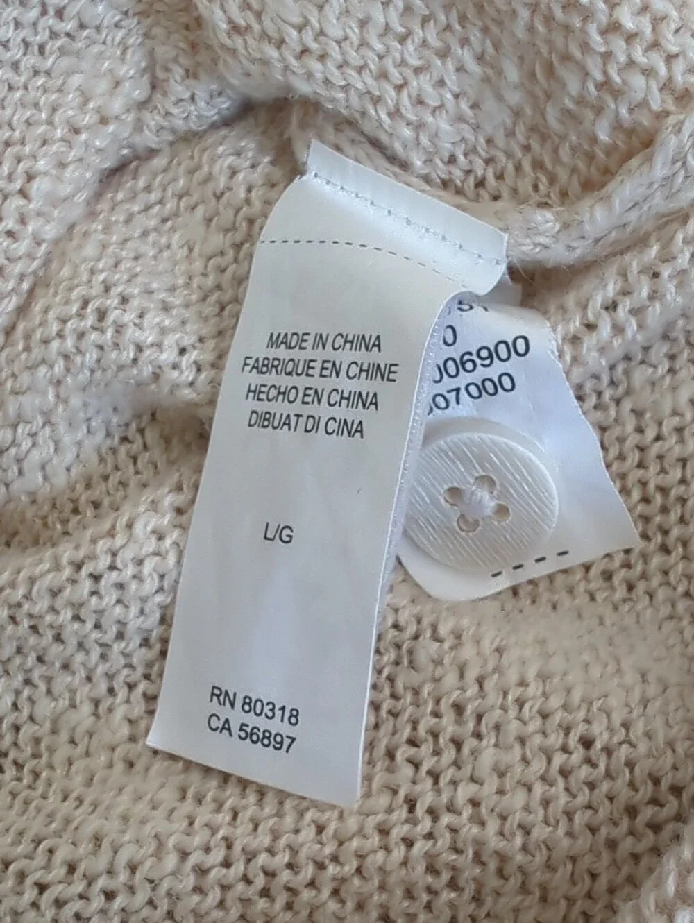 Lucky Brand Southwestern Aztec Intarsia Knit Boho Button-Back Sweater LARGE